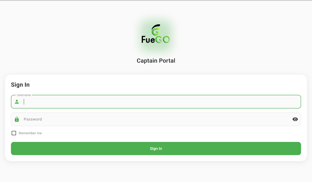 FueGo transit captain portal